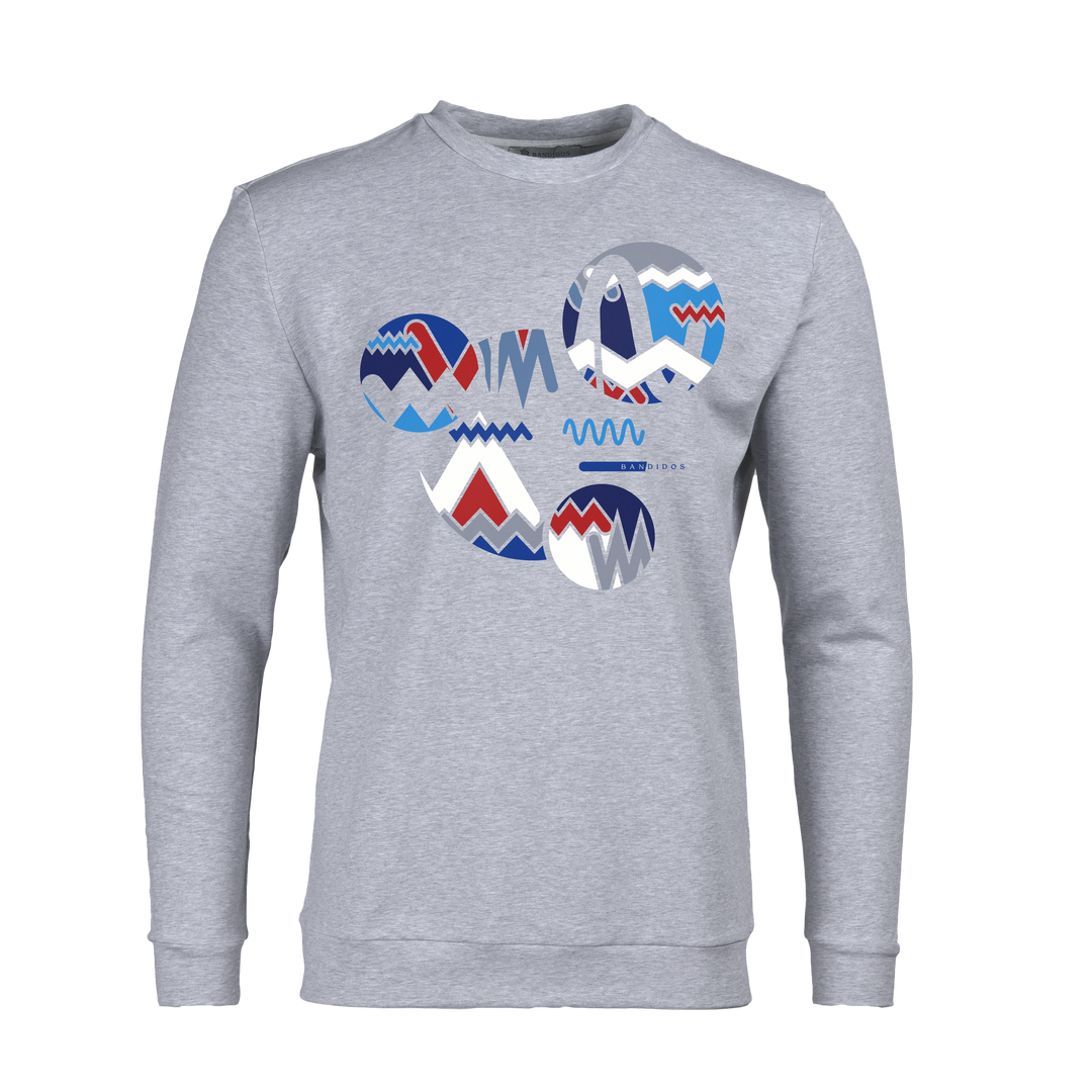 Oscillate Circles Blue - Men's Sweatshirt