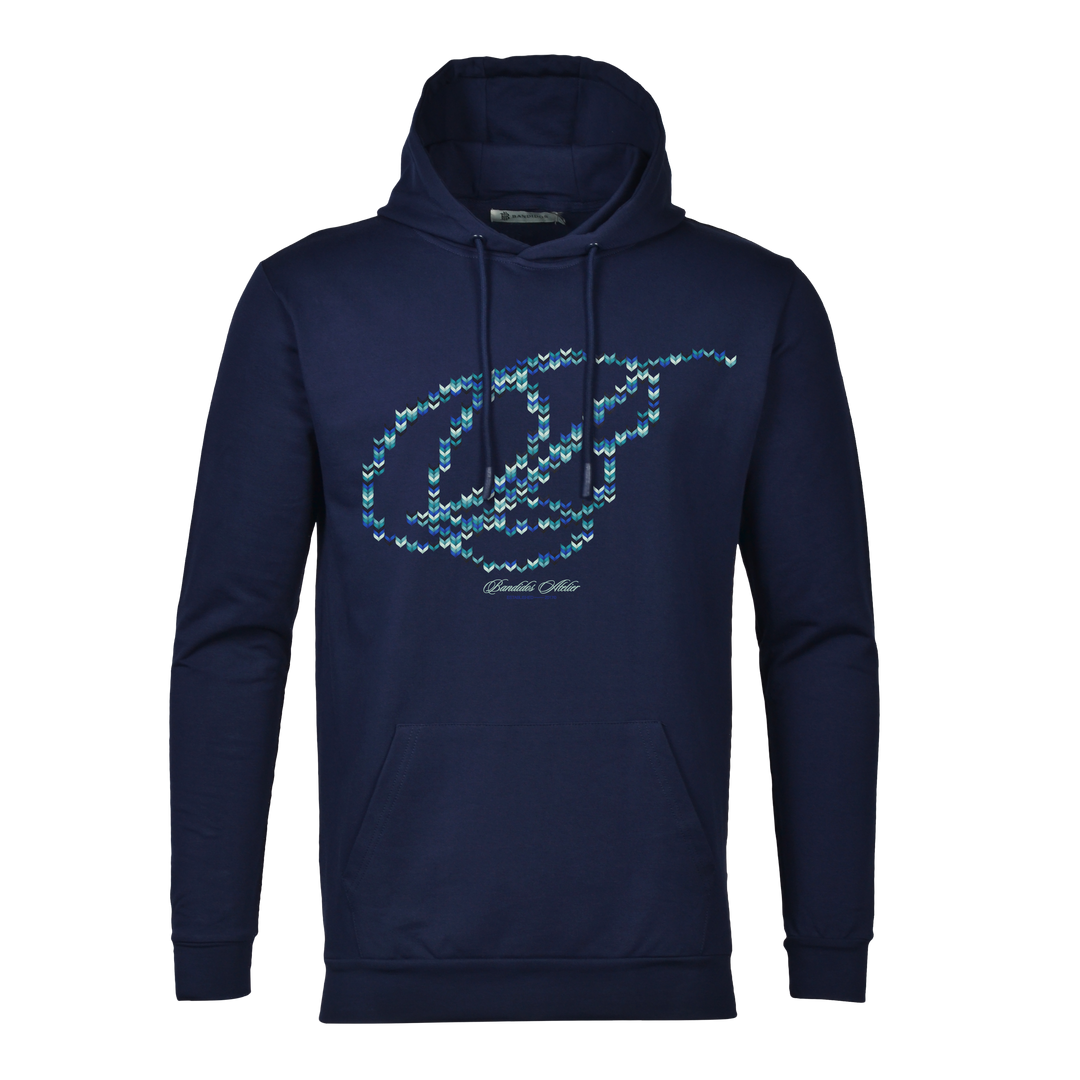 Crochet B Blue - Men's Hoodie Tracksuit