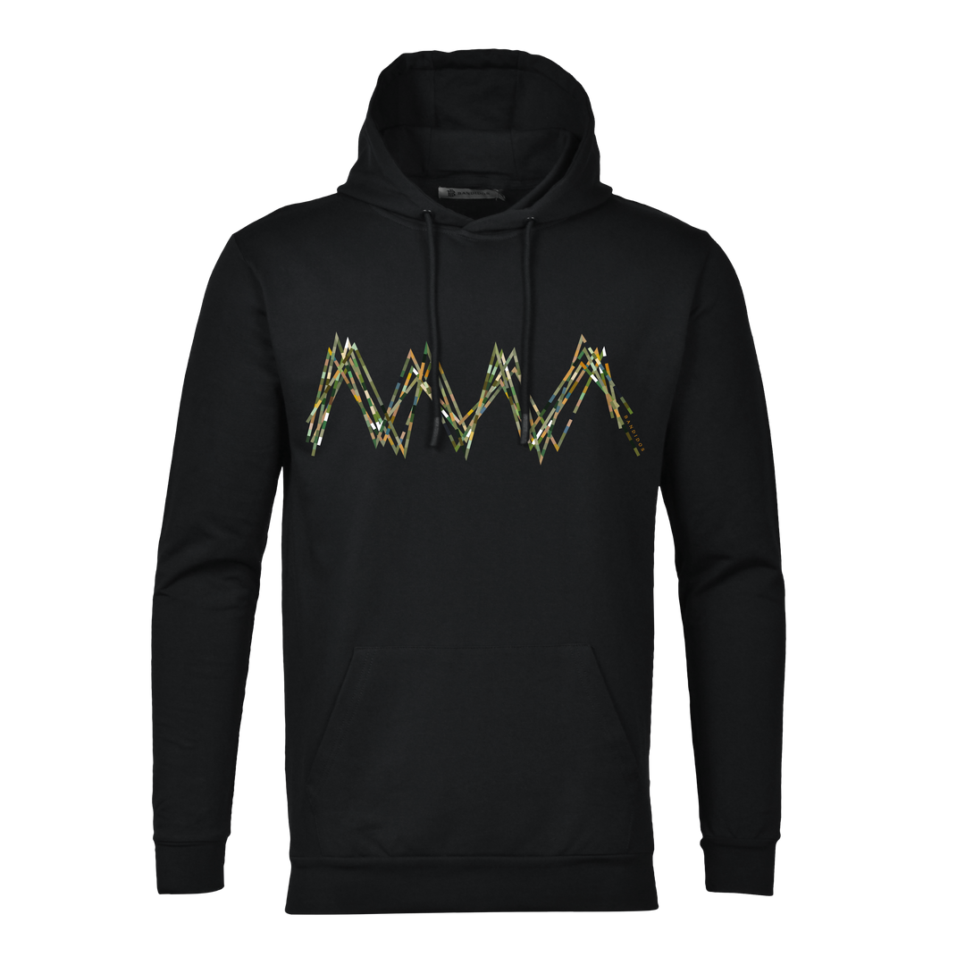 Scribble Zig Green - Men's Hoodie