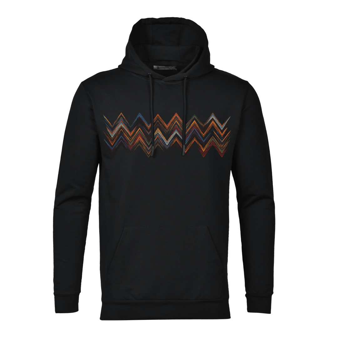 Space Zig Orange - Men's Hoodie