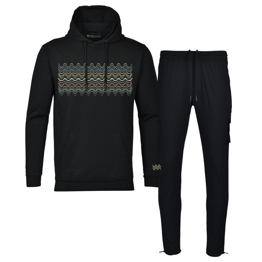 Flow Wave - Men's Hoodie Cargo Set