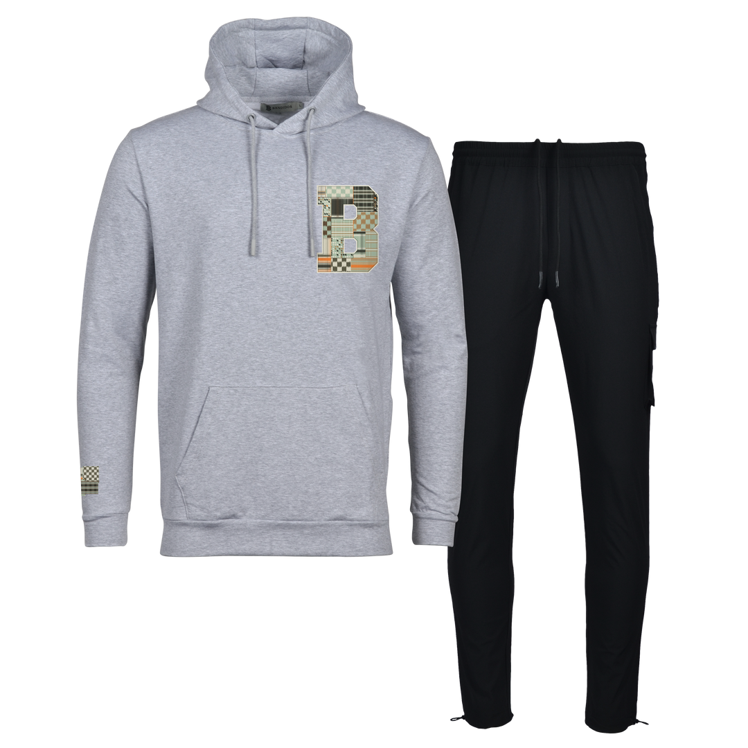 Patch B Green - Men's Hoodie Cargo Set