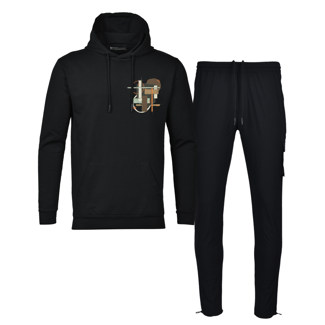 Scribble Geo - Men's Hoodie Cargo Set