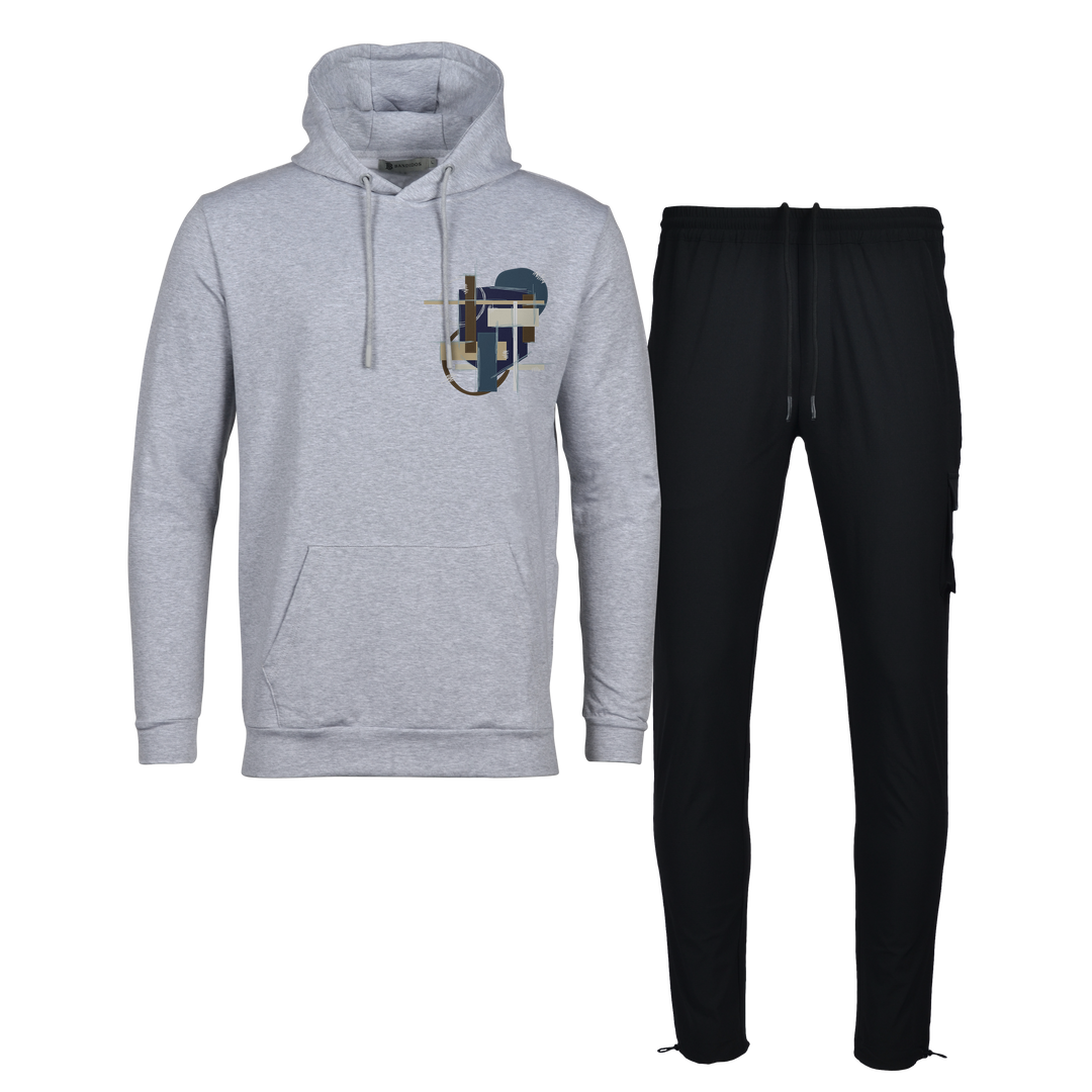 Scribble Geo - Men's Hoodie Cargo Set