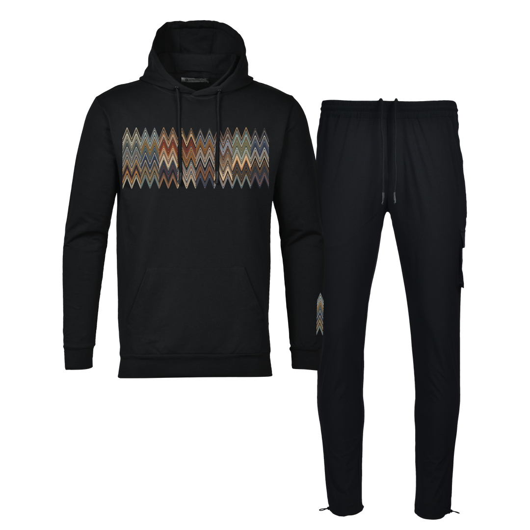 Scatter Zig - Men's Hoodie Cargo Set