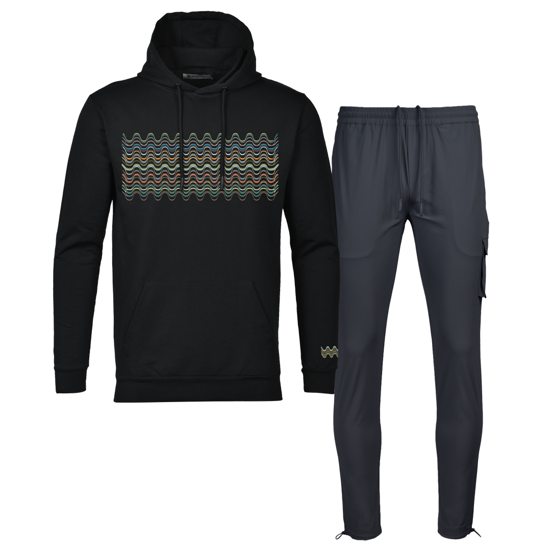Flow Wave - Men's Hoodie Cargo Set