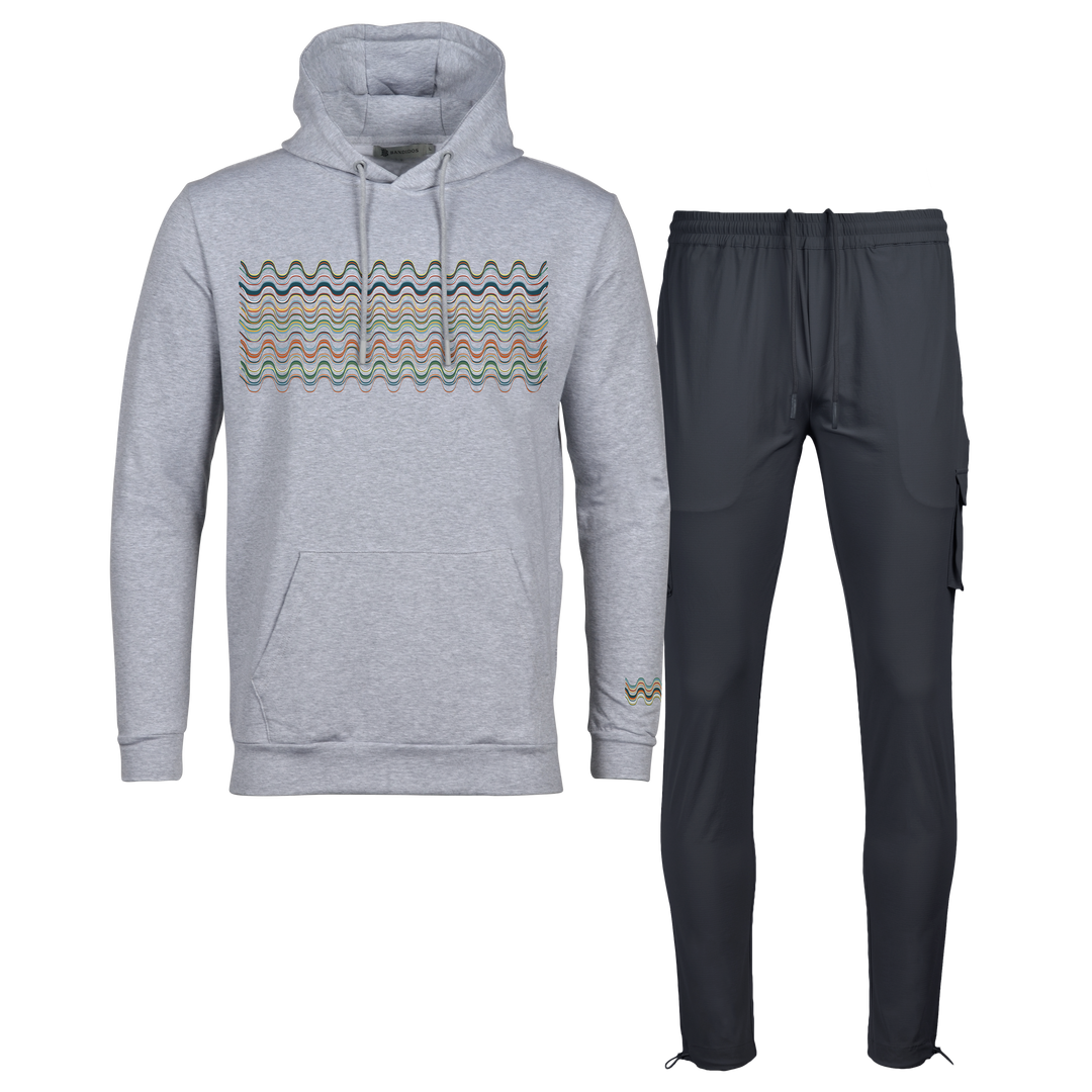 Flow Wave - Men's Hoodie Cargo Set