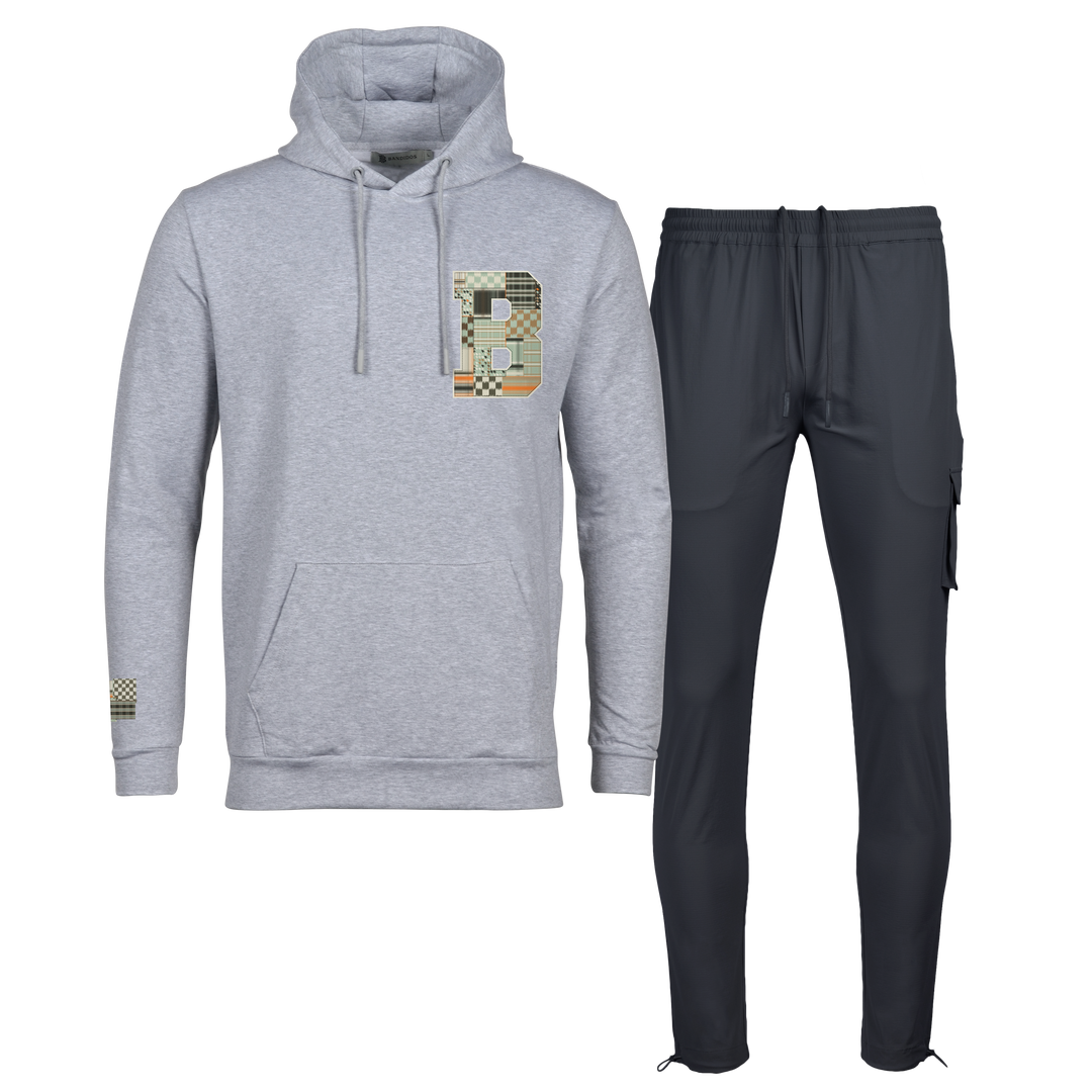 Patch B Green - Men's Hoodie Cargo Set