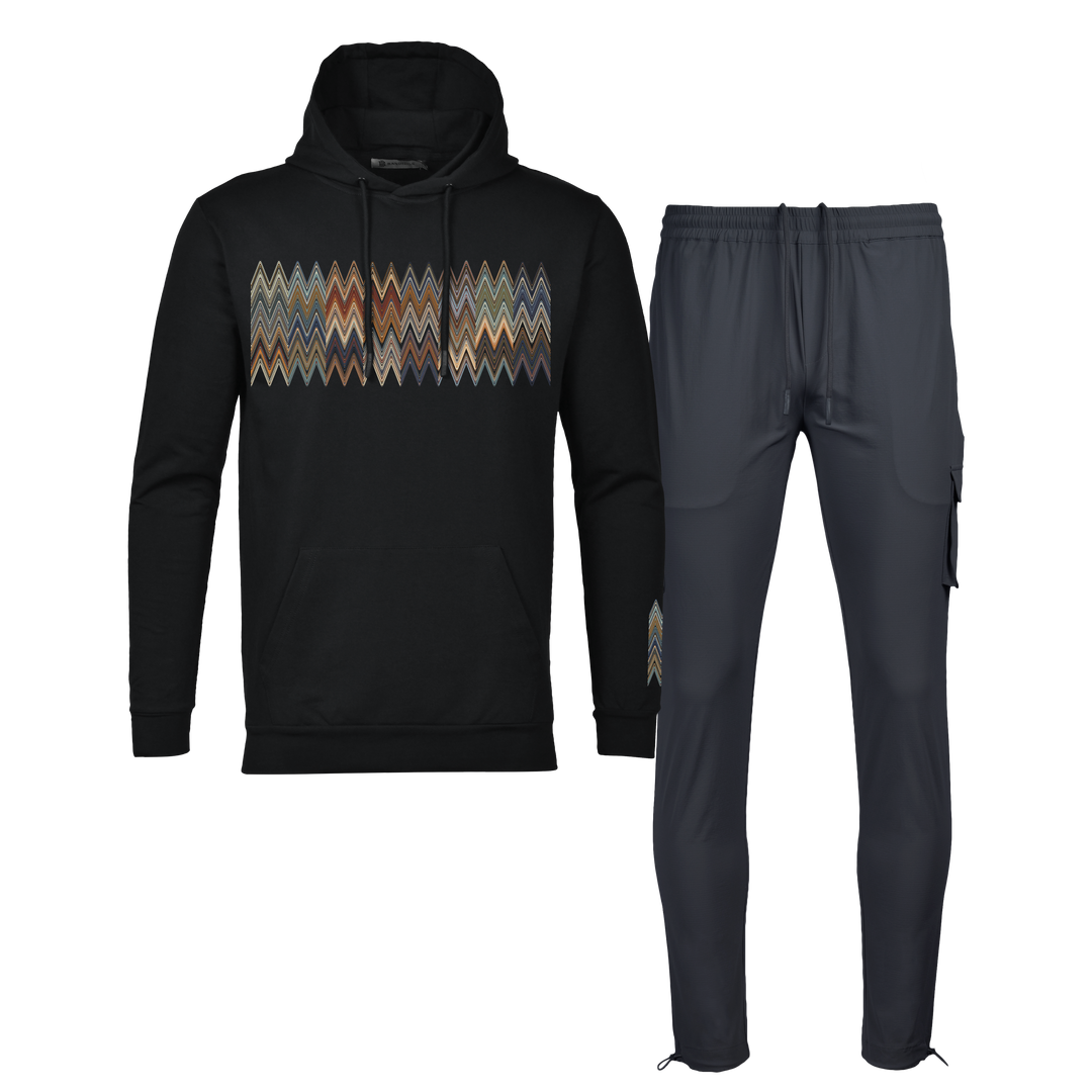 Scatter Zig - Men's Hoodie Cargo Set