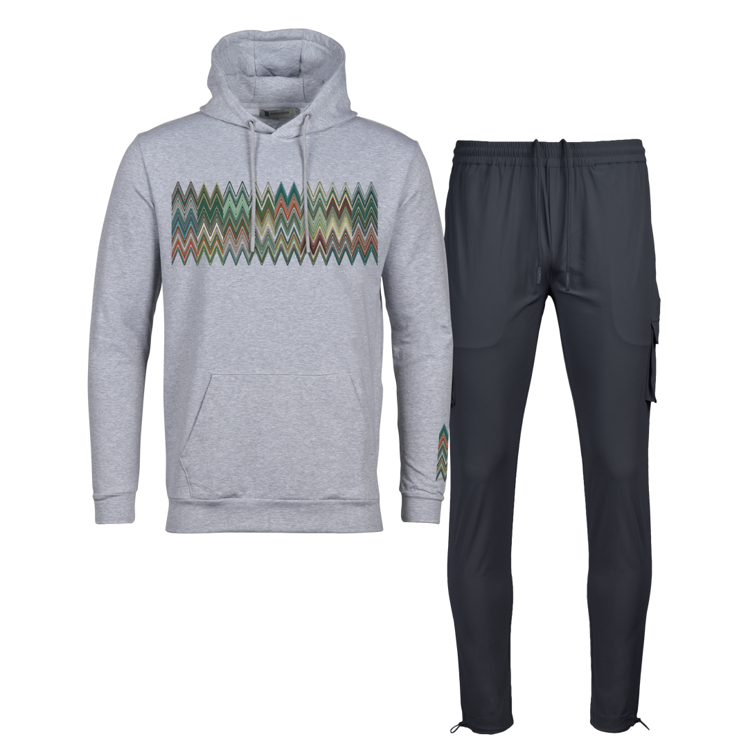 Scatter Zig - Men's Hoodie Cargo Set
