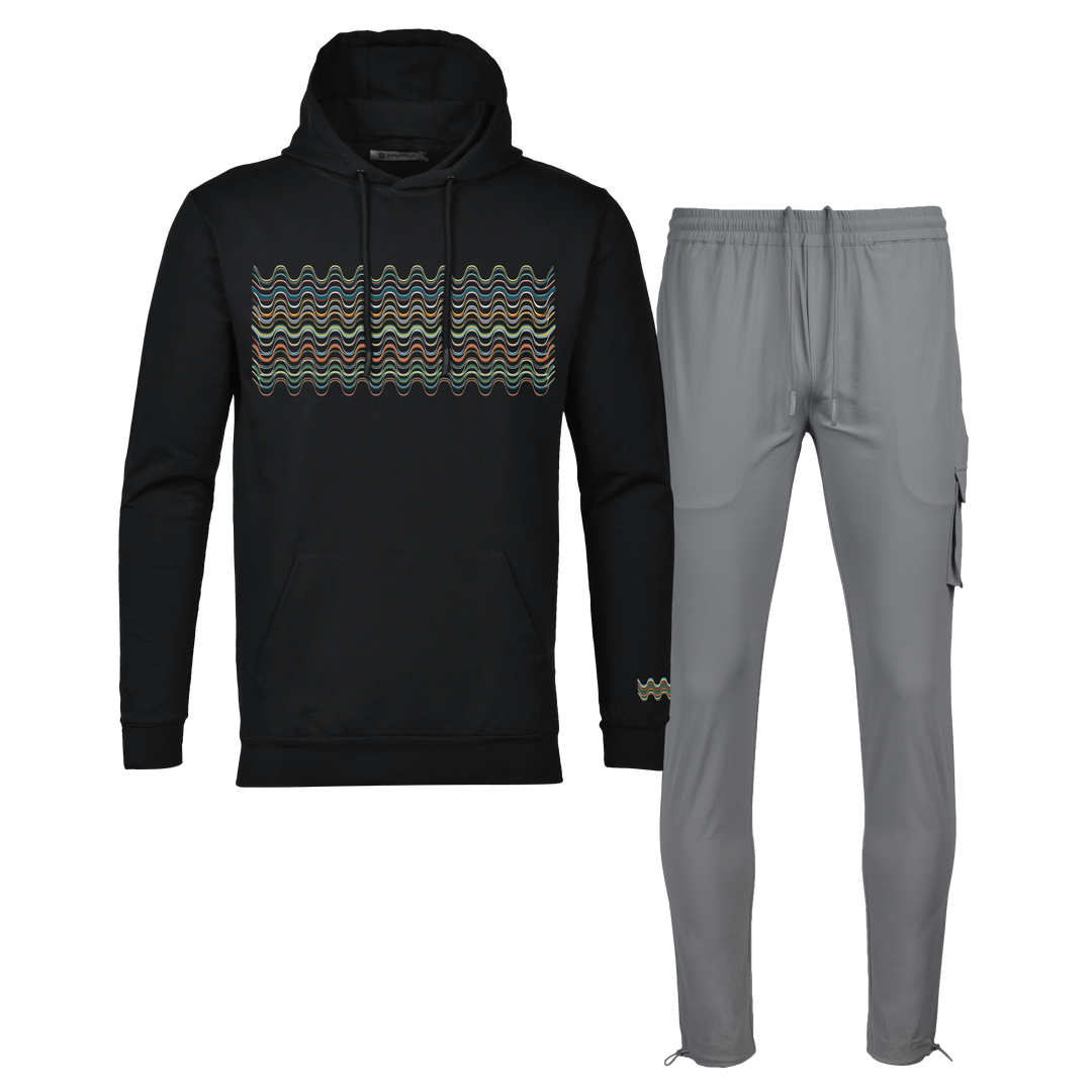 Flow Wave - Men's Hoodie Cargo Set