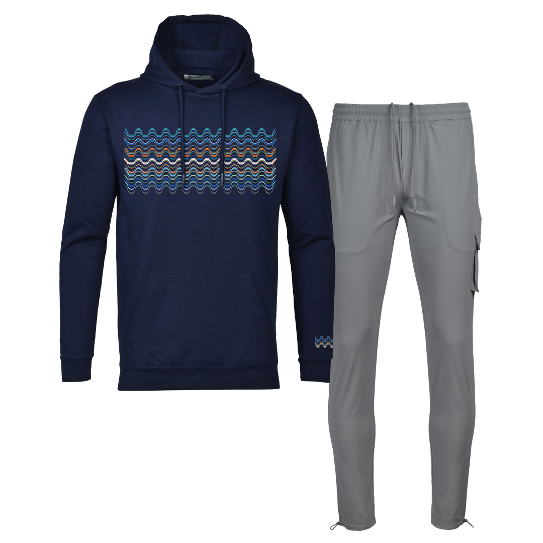 Flow Wave - Men's Hoodie Cargo Set