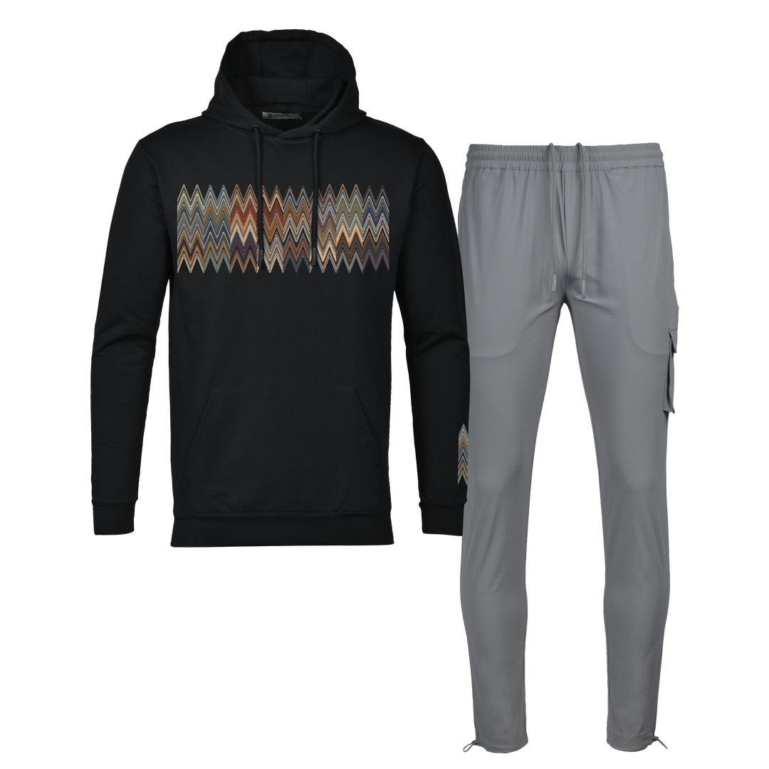 Scatter Zig - Men's Hoodie Cargo Set