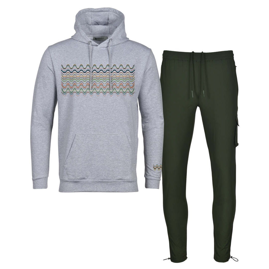 Flow Wave - Men's Hoodie Cargo Set