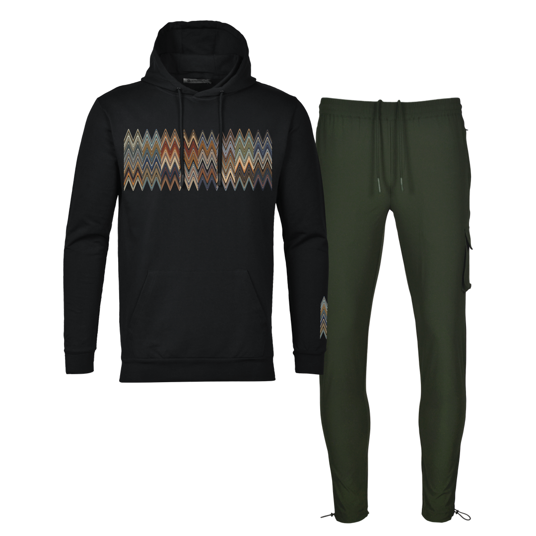 Scatter Zig - Men's Hoodie Cargo Set