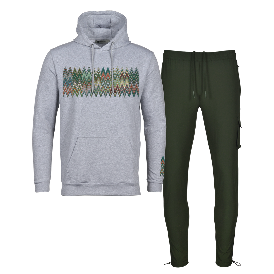 Scatter Zig - Men's Hoodie Cargo Set