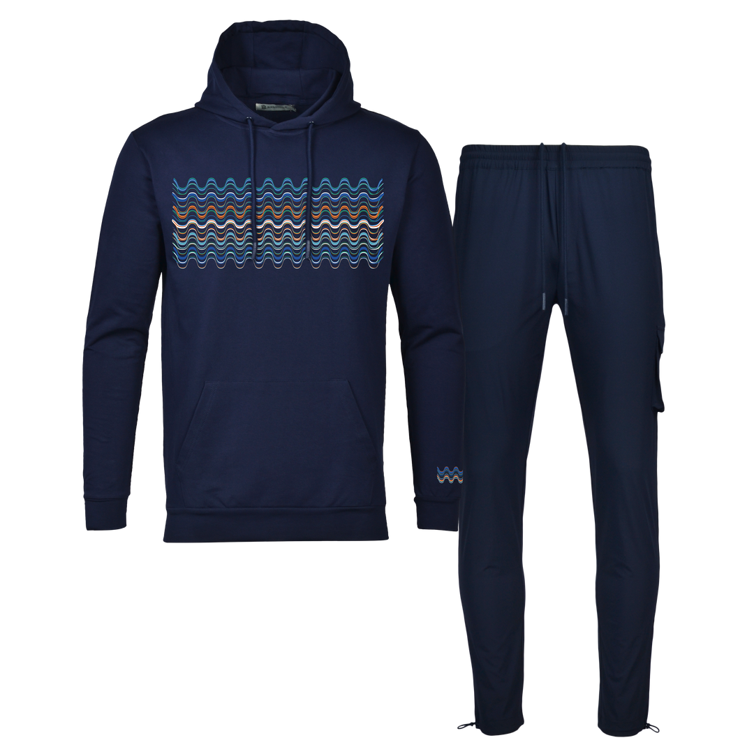 Flow Wave - Men's Hoodie Cargo Set