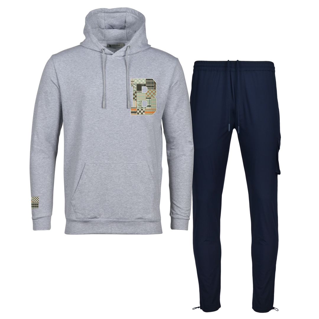 Patch B Green - Men's Hoodie Cargo Set