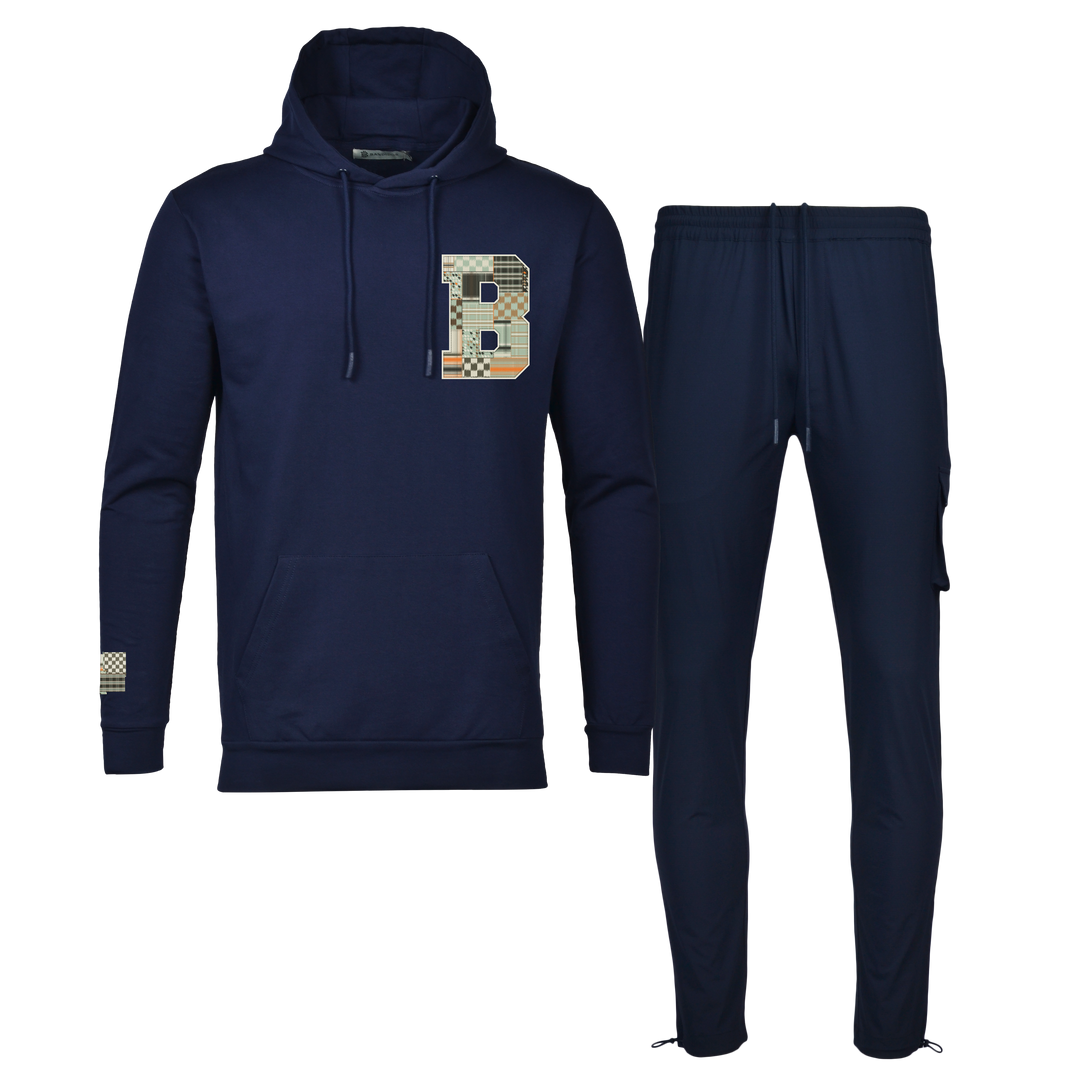 Patch B Green - Men's Hoodie Cargo Set