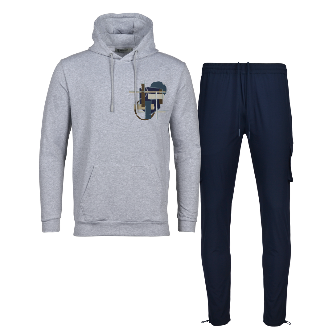Scribble Geo - Men's Hoodie Cargo Set