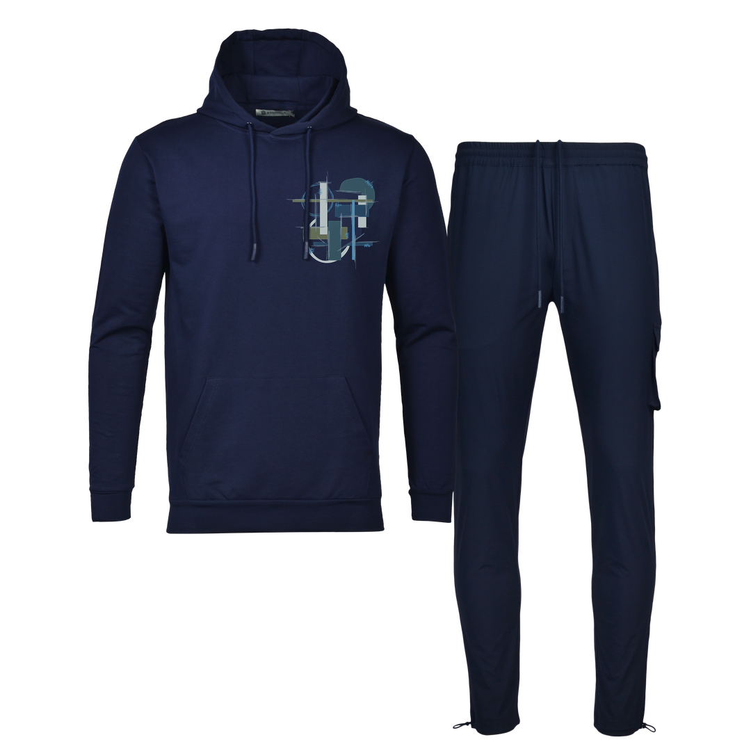 Scribble Geo - Men's Hoodie Cargo Set