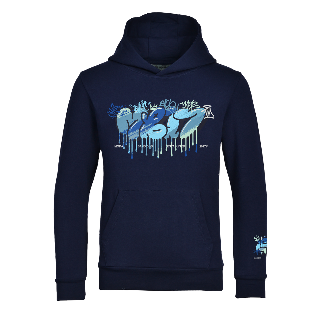 Graffiti Blue - Kid's Hoodie Tracksuit