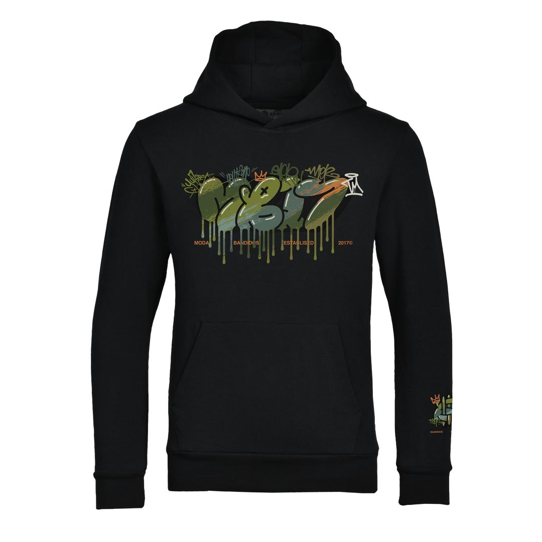 Graffiti Green - Kid's Hoodie Tracksuit
