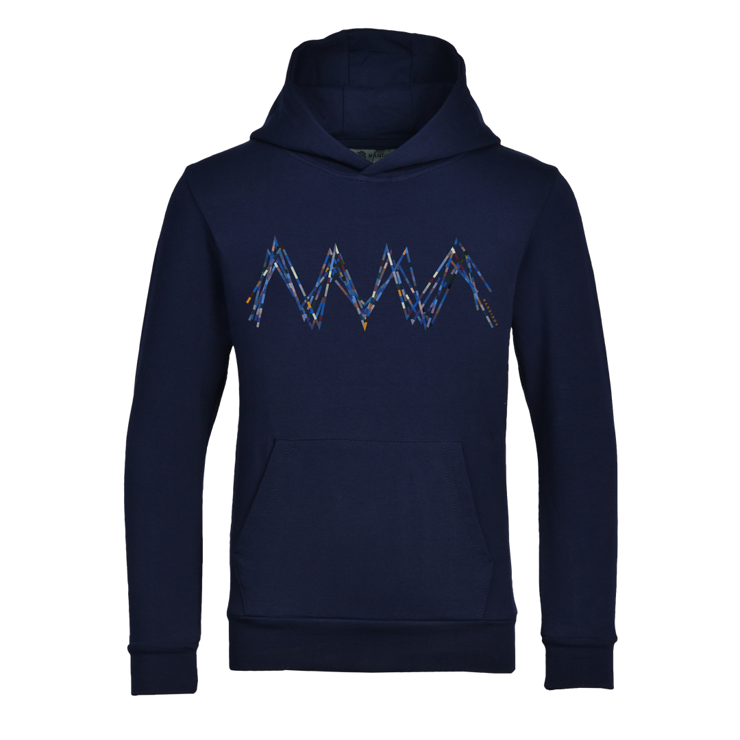 Scribble Zig Blue - Kids Hoodie