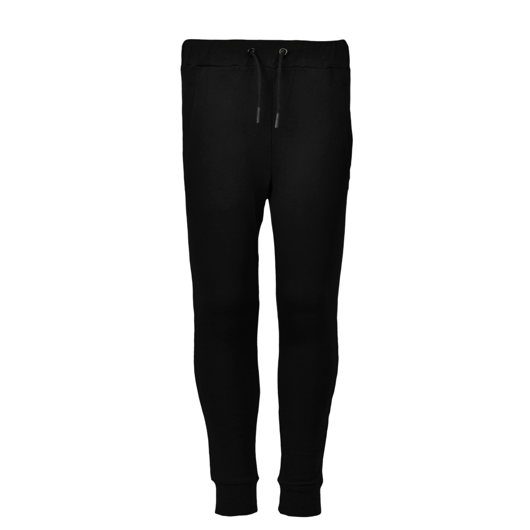 Kid's Black Cotton Joggers