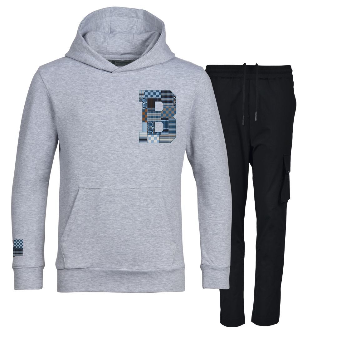 Patch B Blue - Kids Hoodie Cargo Set