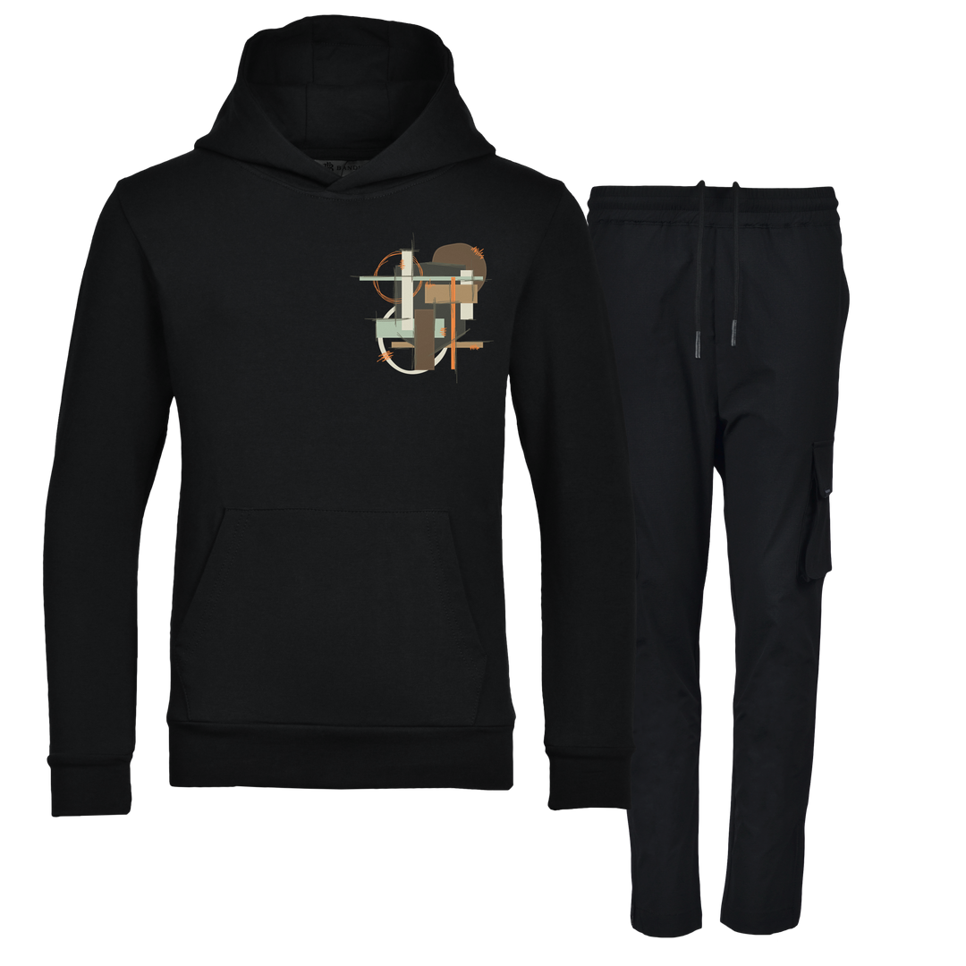 Scribble Geo - Kids Hoodie Cargo Set