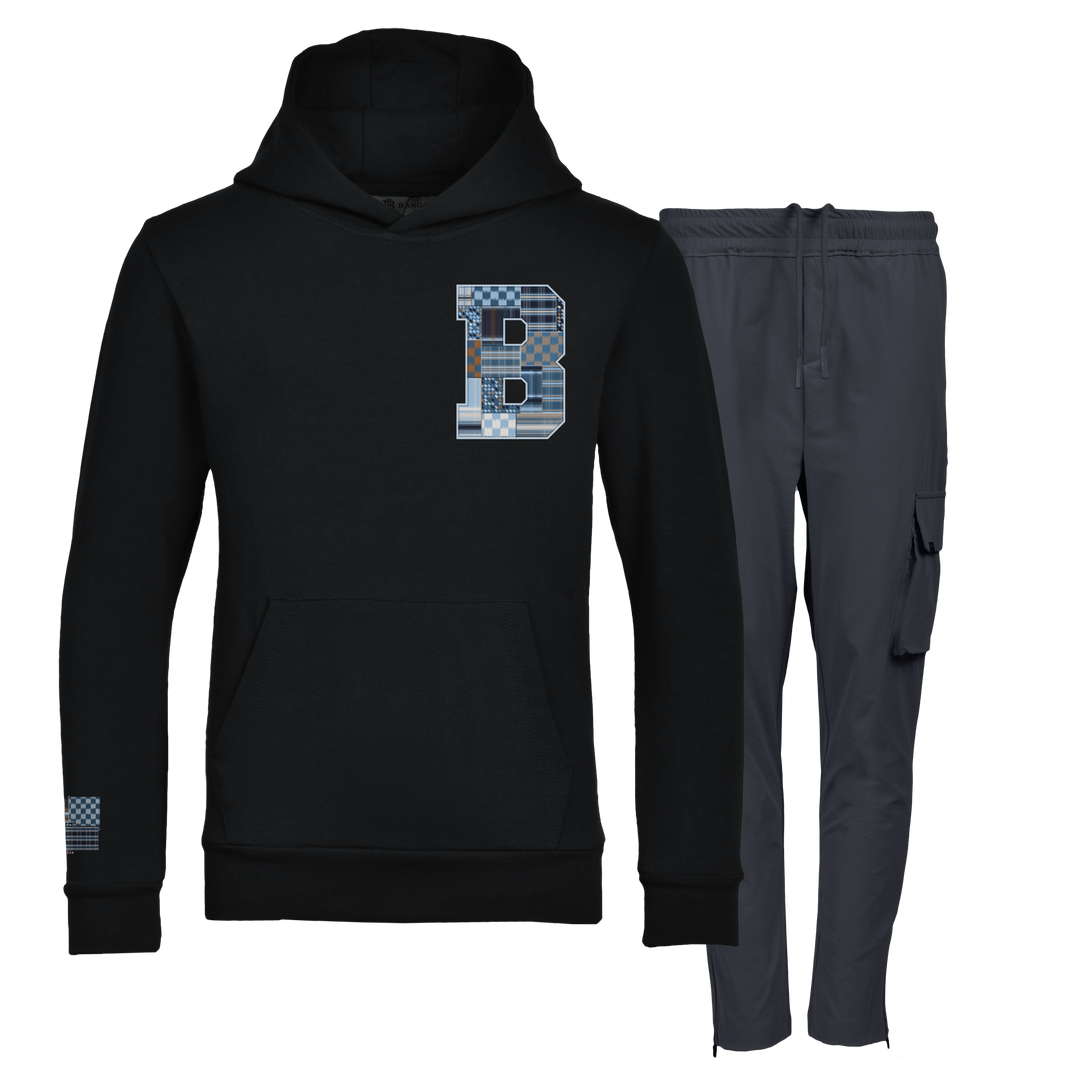 Patch B Blue - Kids Hoodie Cargo Set