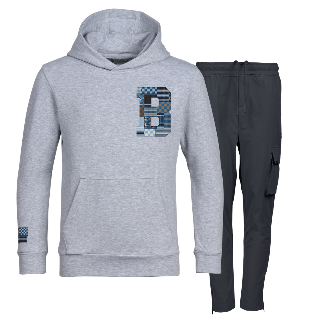 Patch B Blue - Kids Hoodie Cargo Set