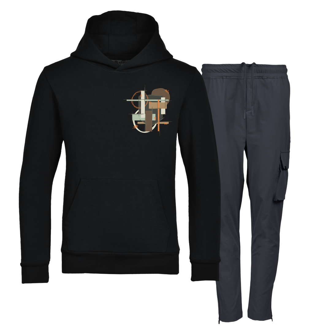 Scribble Geo - Kids Hoodie Cargo Set
