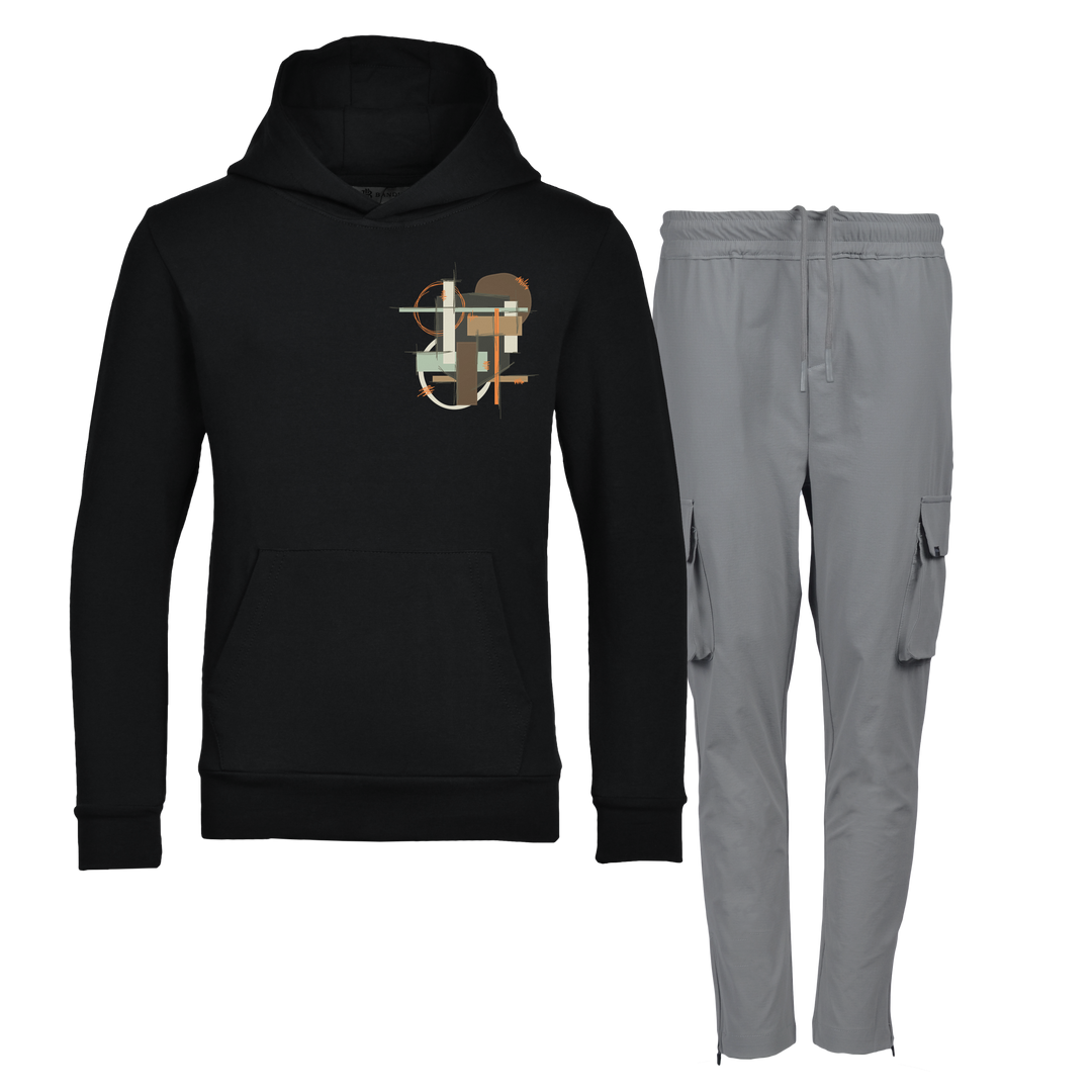 Scribble Geo - Kids Hoodie Cargo Set