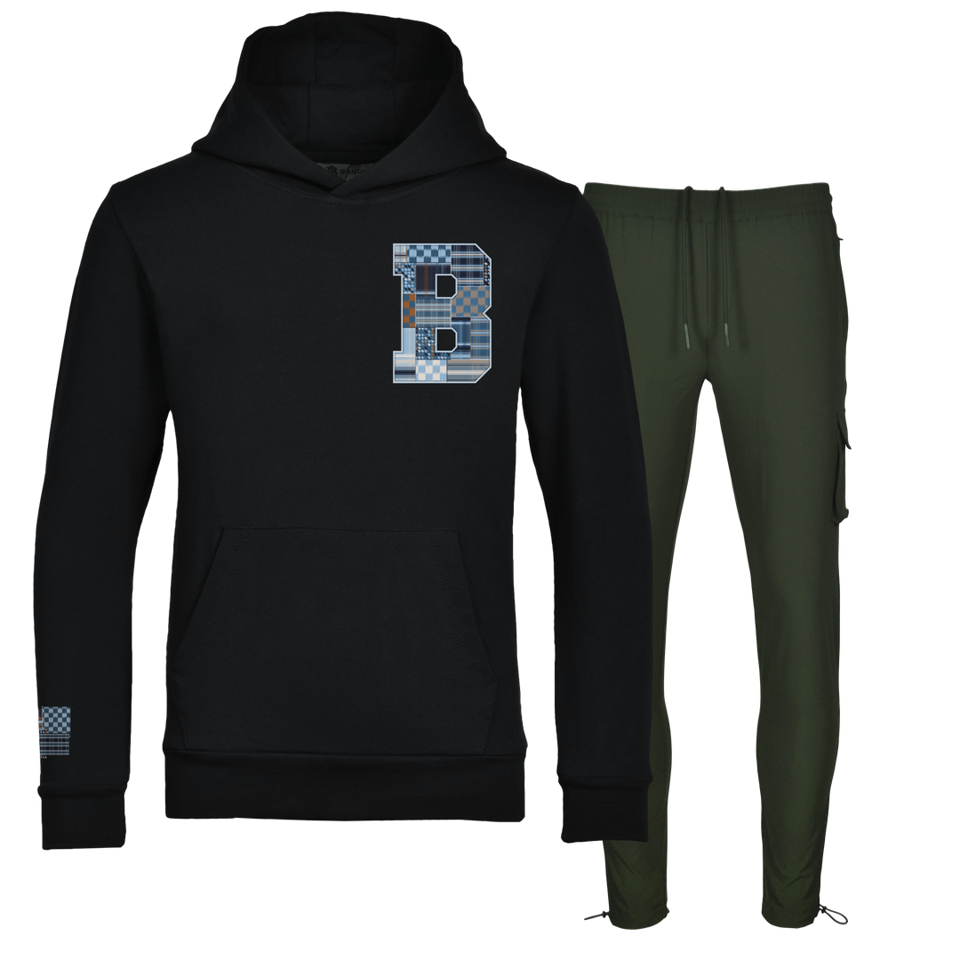 Patch B Blue - Kids Hoodie Cargo Set