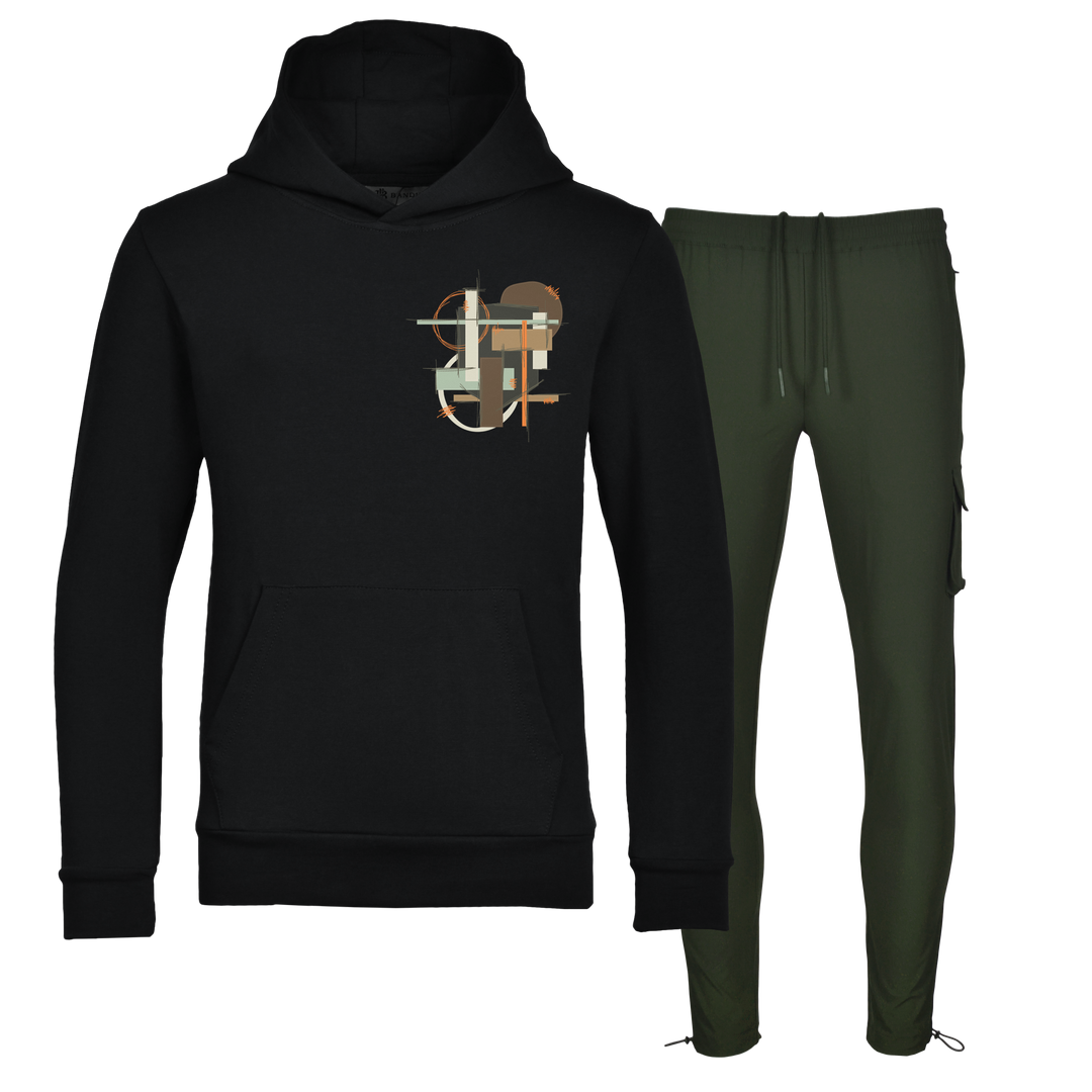 Scribble Geo - Kids Hoodie Cargo Set