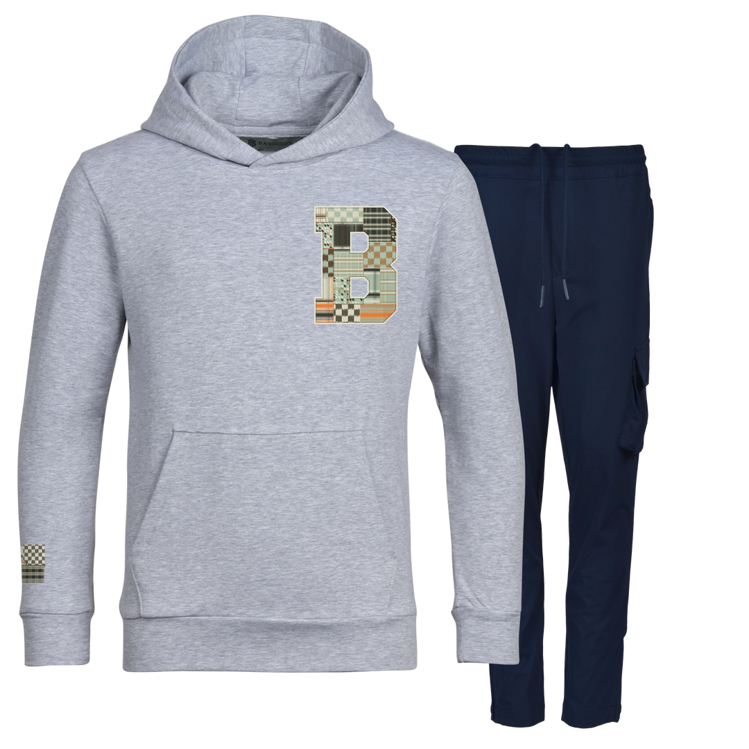 Patch B Green - Kids Hoodie Cargo Set