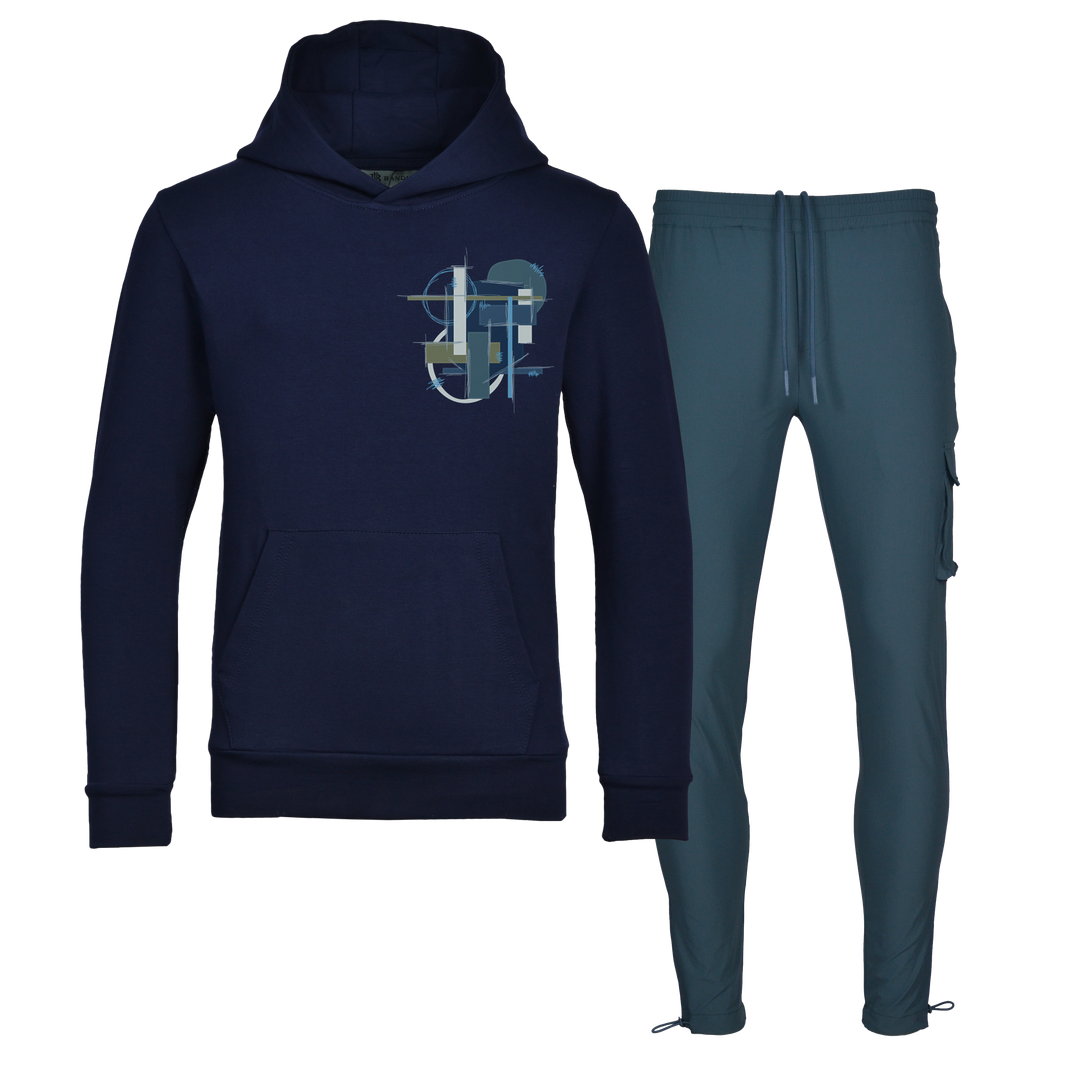 Scribble Geo - Kids Hoodie Cargo Set