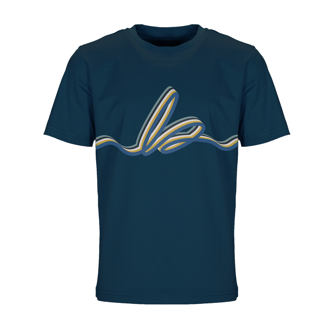 Autograph Navy Gold Bar - Kid's T-Shirt