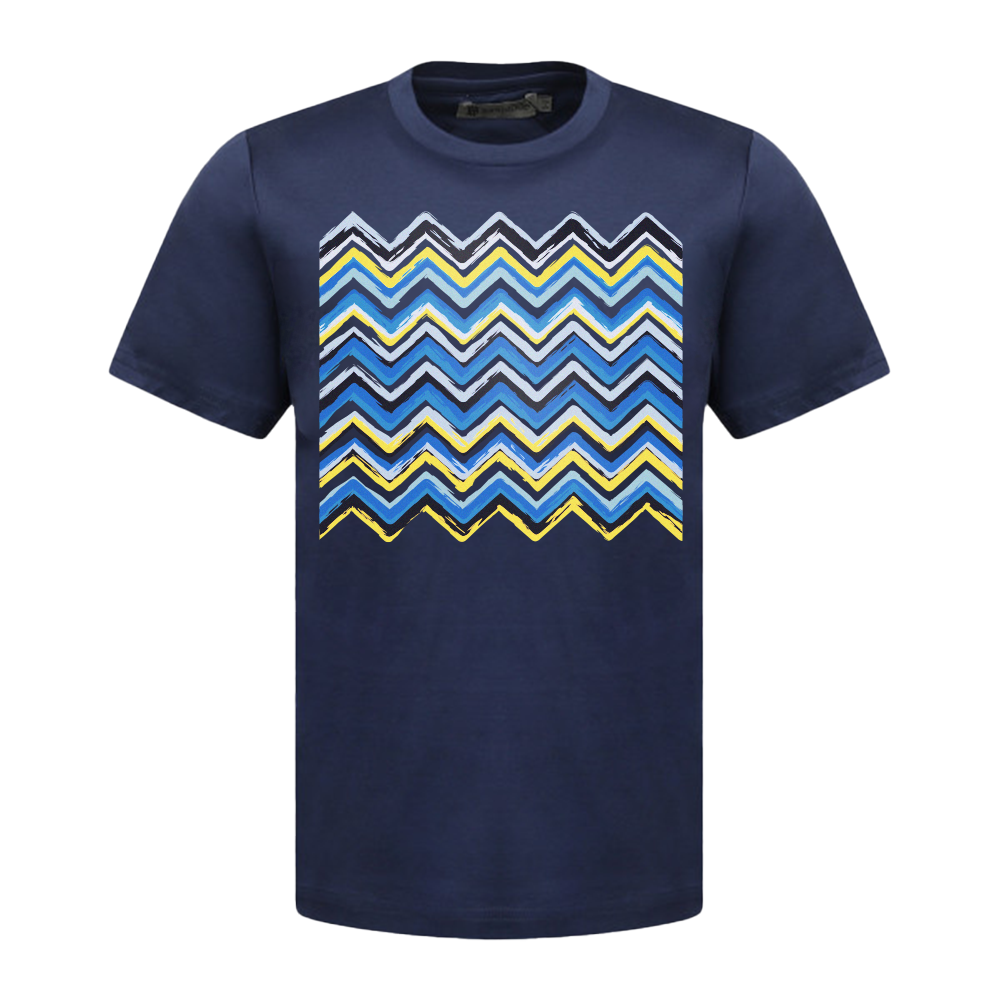 Brush Zig Blue - Kid's T-Shirt