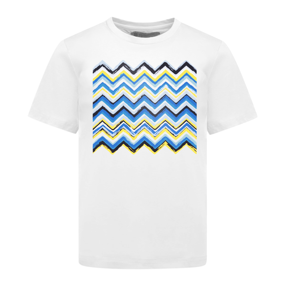 Brush Zig Blue - Kids T-Shirt