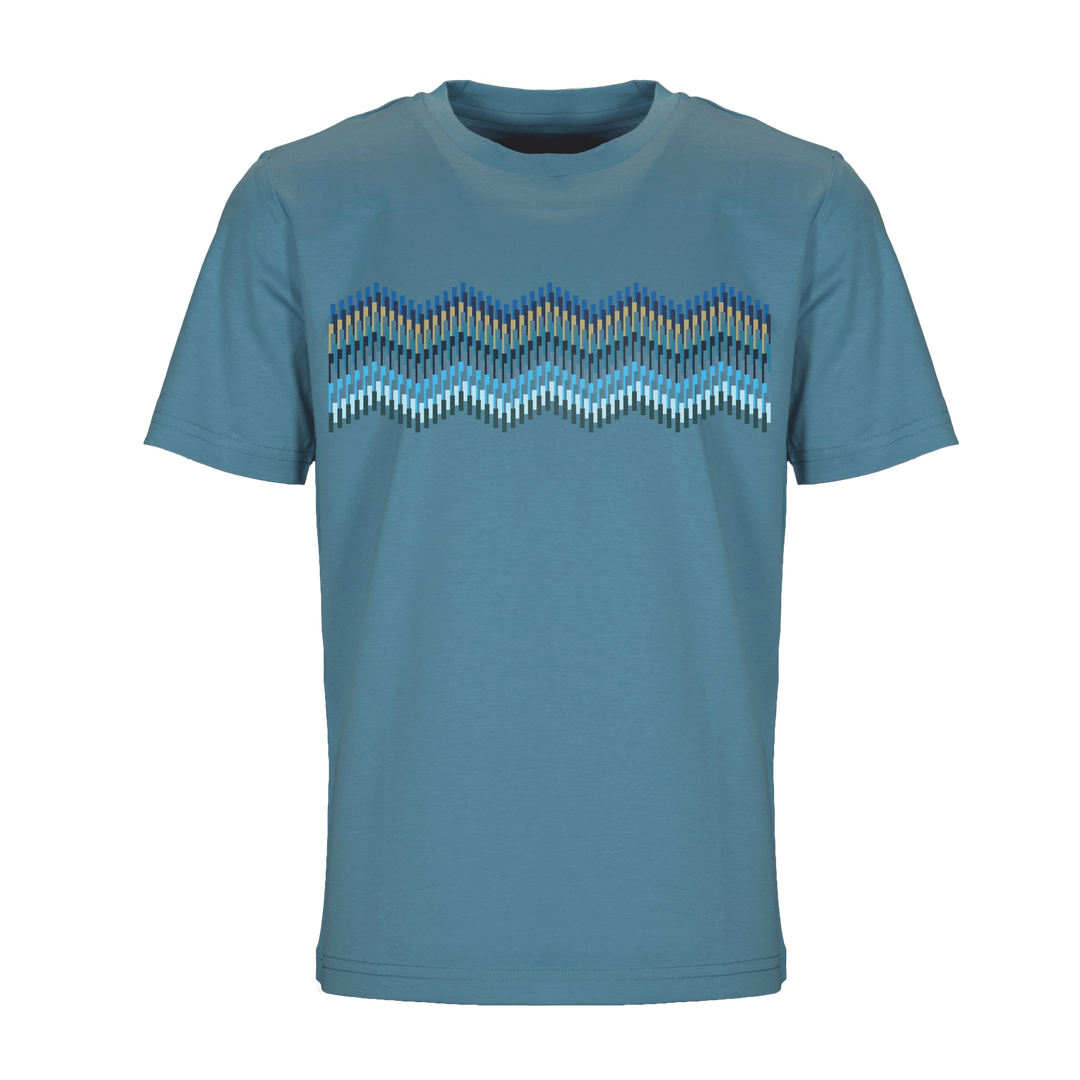 Line Zig Navy Bar - Kid's T-Shirt