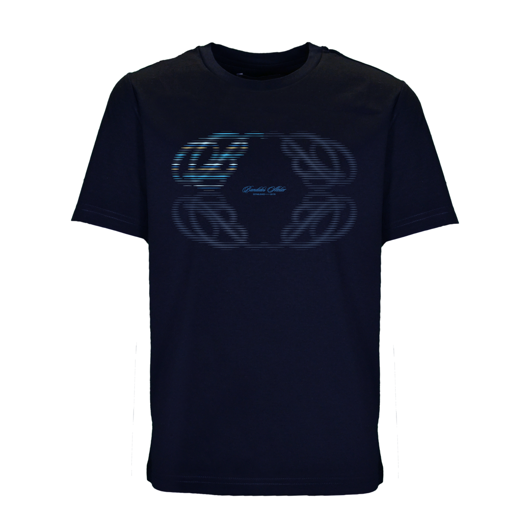 Line Zig Navy Halftone - Kid's T-Shirt
