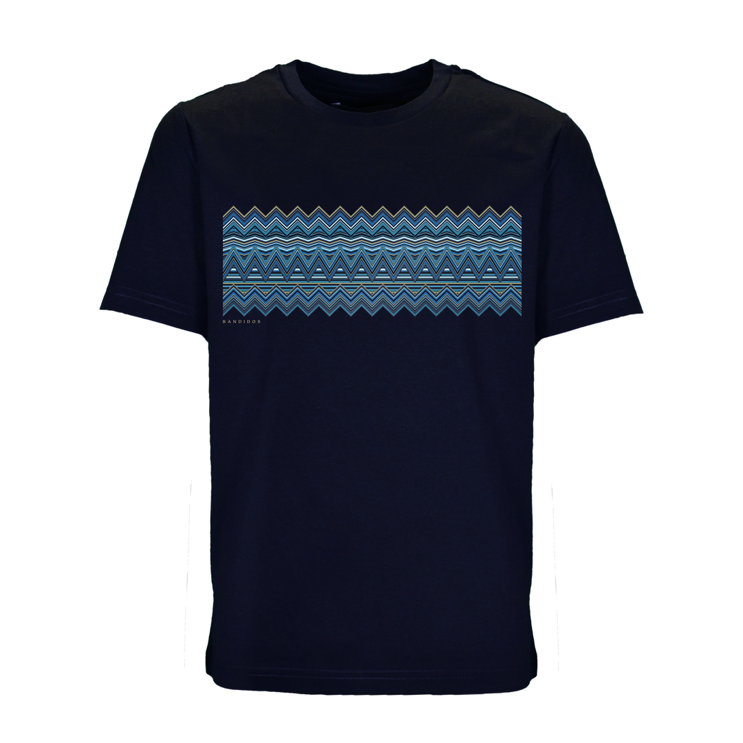 Multi Zig Navy Bar - Kid's T-Shirt