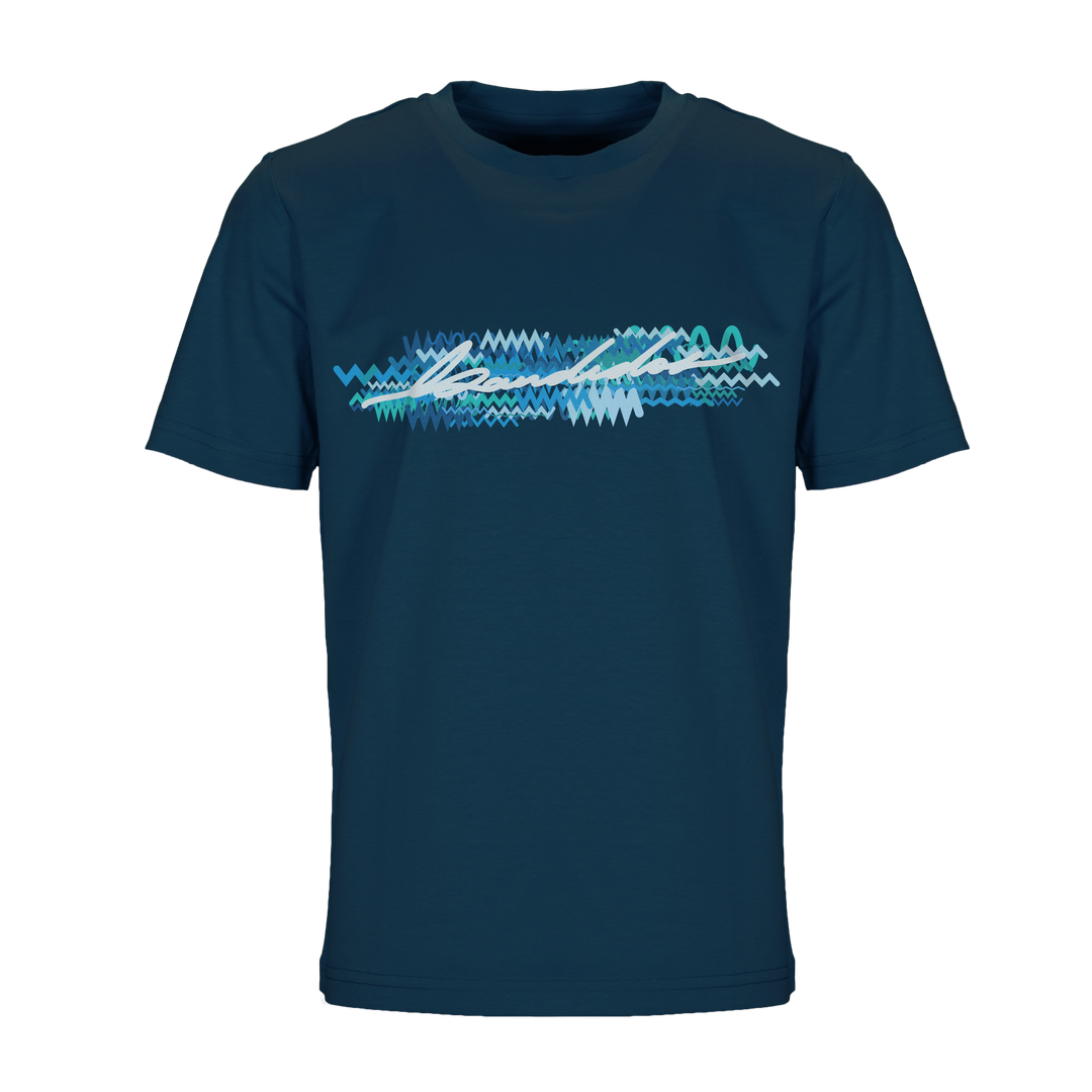 Oscillate Aqua Script - Kid's T-Shirt
