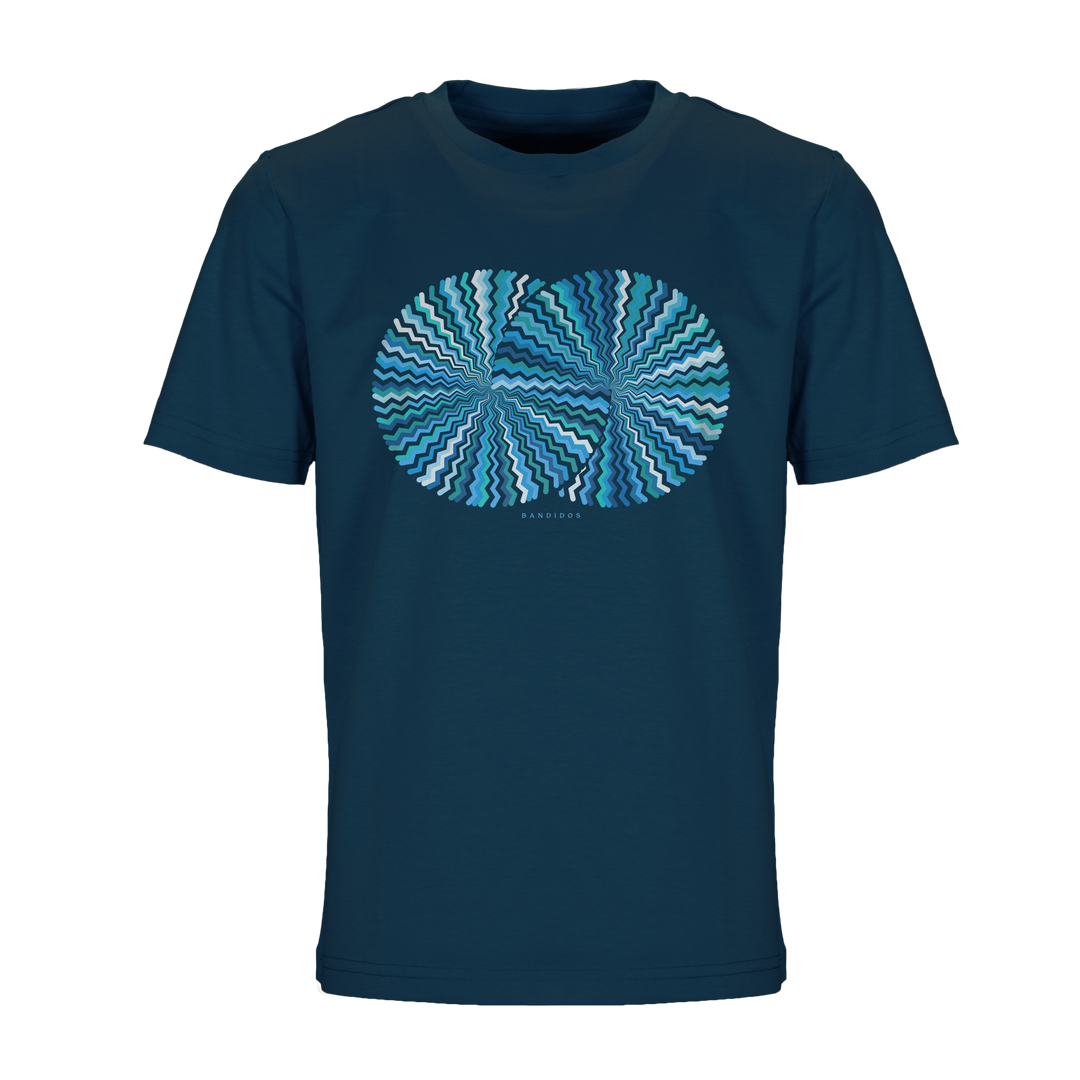 Oscillate Aqua Spirals - Kid's T-Shirt