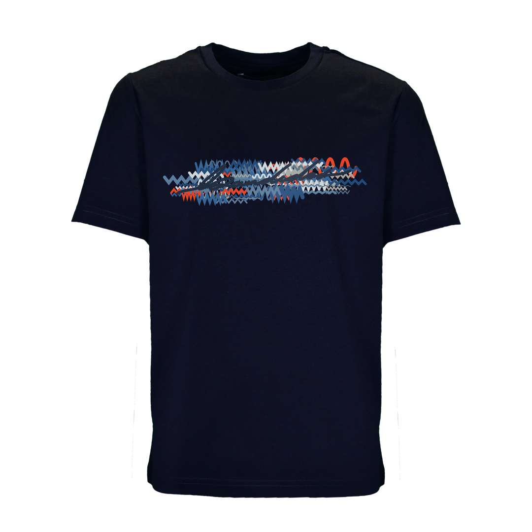 Oscillate Blue Red Script - Kid's T-Shirt