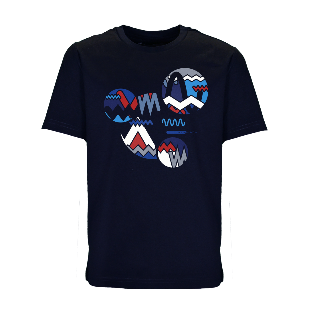 Oscillate Circles Blue - Kid's T-Shirt