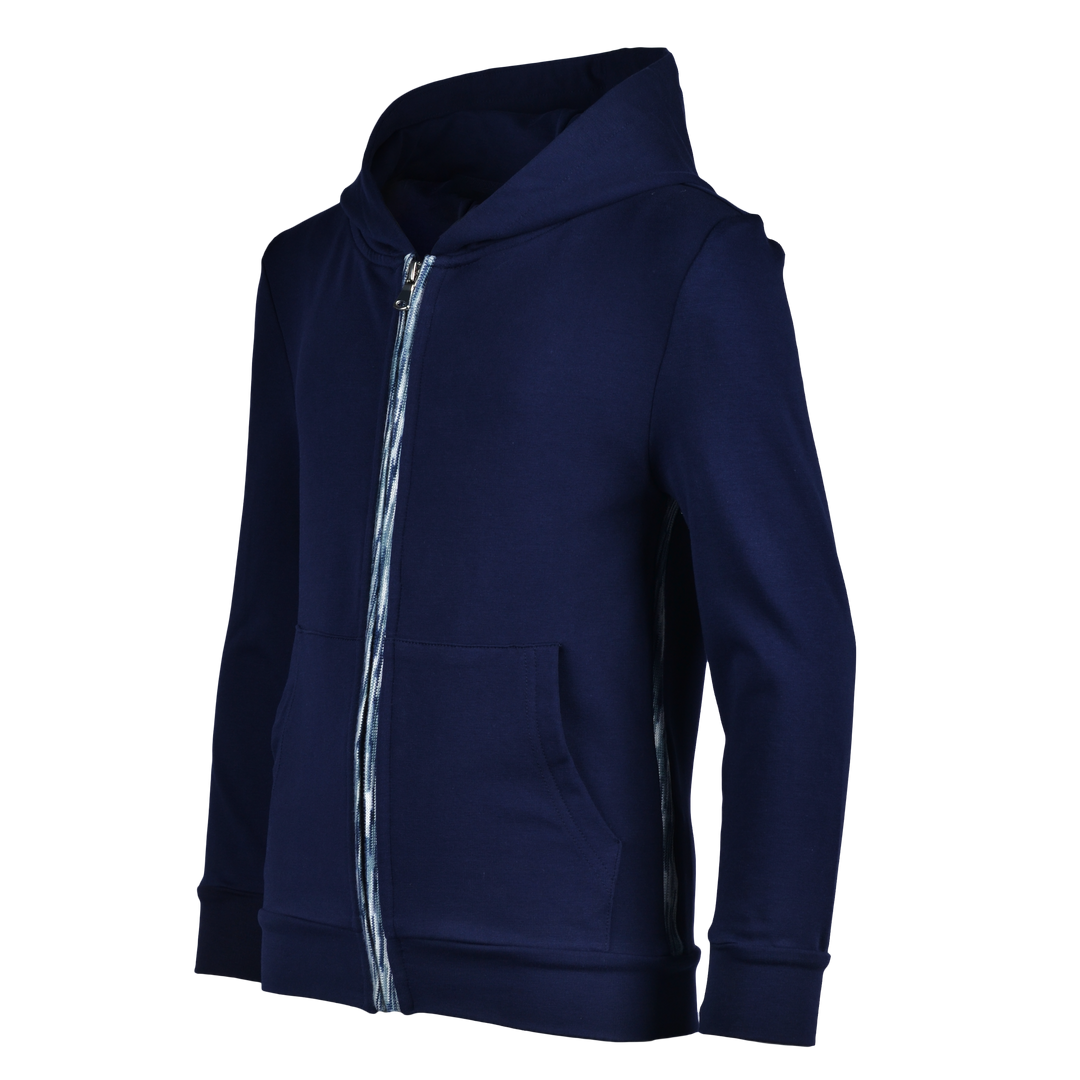 Kid's Space-Dye Trim Zip Hoodie